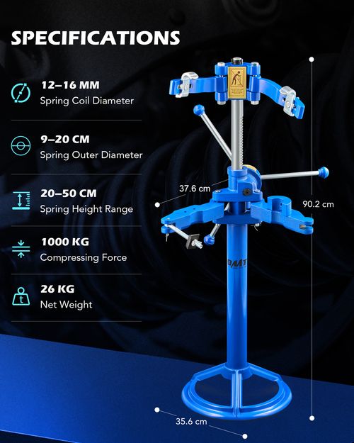 OMT Strut Spring Compressor Coil Spring Press 50 cm Max. Height Hand Operate — image 7