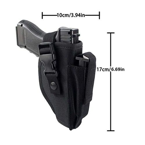 Tactical Right Hand Gun Holster Molle Pouch Universal Pistol Waist Belt Bag Case