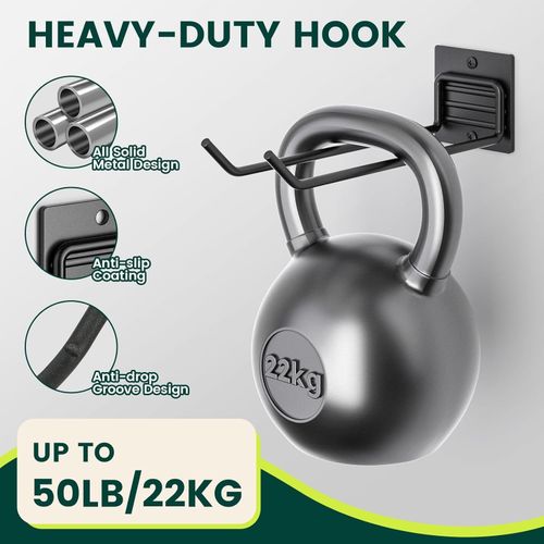 2x Heavy Duty Garden Tool Storage Rack Wall Mounted Garage Shed Organiser Hooks — image 5