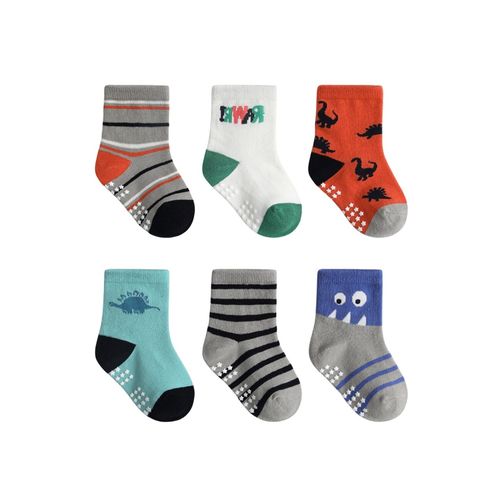 12 Pack Non Slip Kids Toddler Baby Socks with Grips Cotton Crew Socks Boys Girls — image 3