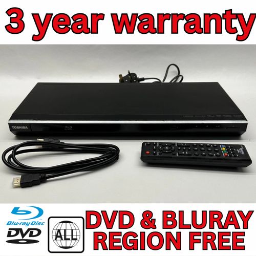 Toshiba BDX-1200KB Blu-Ray & DVD Region Free Player with Remote Warranty HDMI HD — image 1