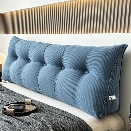 Large Wedge Lumbar Headboard Backrest Pillow Bed Cushion Support Reading Zipper