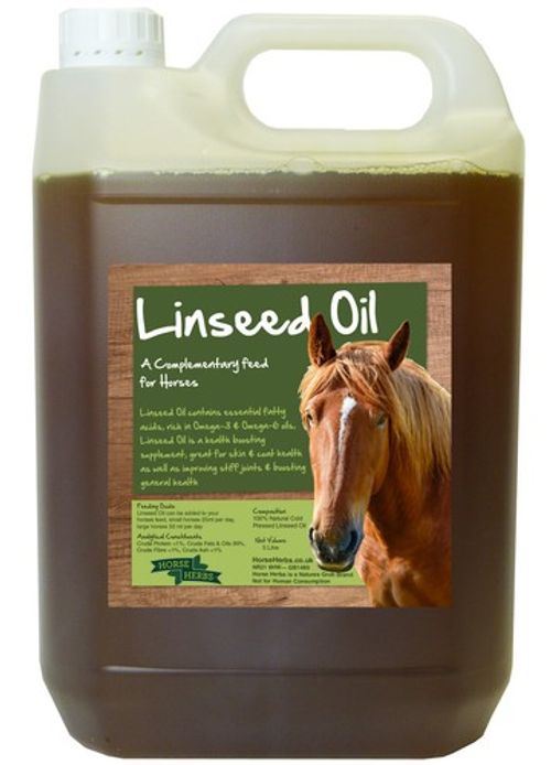 Horse Herbs Linseed Oil - 5ltr, 20ltr- 100% Pure Oil Supplement for horses