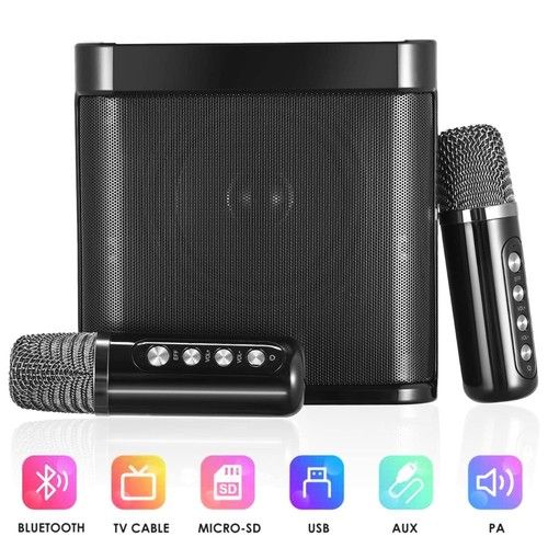 Wireless Bluetooth Speaker KTV Home Karaoke Singing Machine Dual Micphone