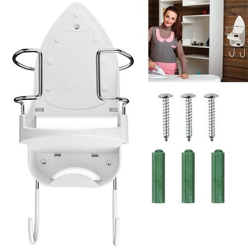 Door Wall Mounted Iron Holder Ironing Board Hanger Storage Rack Organizer Hook