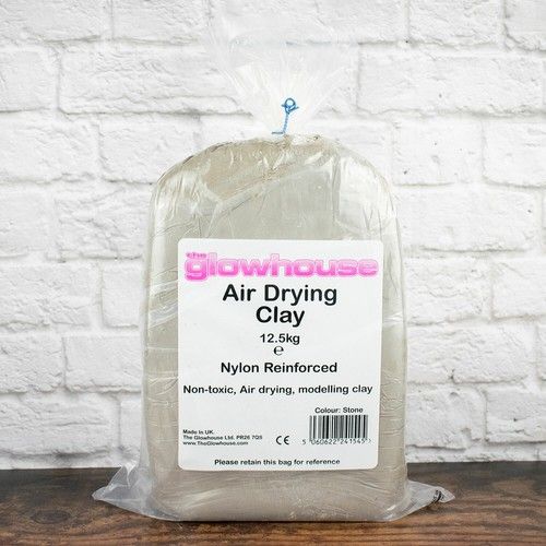 Air Drying Clay 12.5kg Stone Nylon Reinforced Modelling Air Dry Polymer Clay