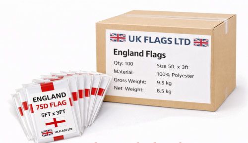 Wholesale  1 / 100 England 150cm x 90cm  5x3ft World Cup 2026 Football Flags