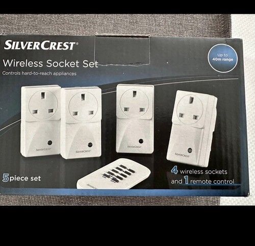 New Silvercrest Wireless Socket Set with Remote Control 5 Piece set