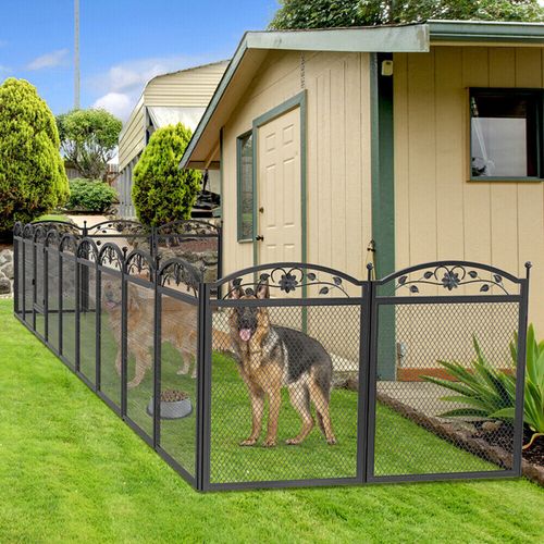 Rustproof Large Metal Dog Playpen Panels Pet Dog Fence Exercise RV Camping Yard — image 1