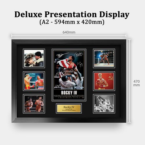 Rocky 4 Signed Large A2 Framed Printed Autograph Memorabilia Gift — image 2