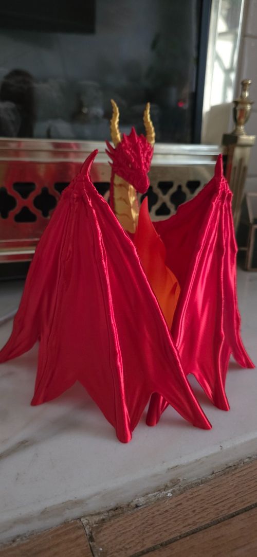 Red Dragon Flame Lamp with Remote Control & Timer – Fantasy Dragon LED Table Lam — image 6