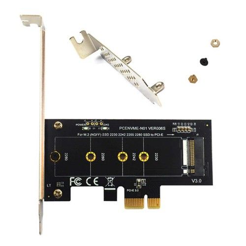 1pc PCI-Express 1X to M.2 NGFF Adapter Card PCIE 3.0 X1 to NVME SSD M2 for INTEL