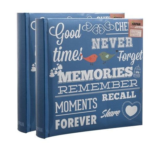 Slip in Photo Album with Memo writing Area Holds 6x4'' 200 Photos - Pack of 2