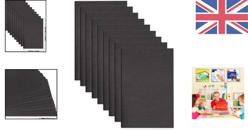Versatile Black Eva Foam Sheets Thin DIY Craft Board 9 Pcs 17.78x28.7cm 2mm — image 2