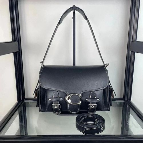 New Coach CT721 Leather Soft Tabby Shoulder Crossbody Black outlet Japan — image 1