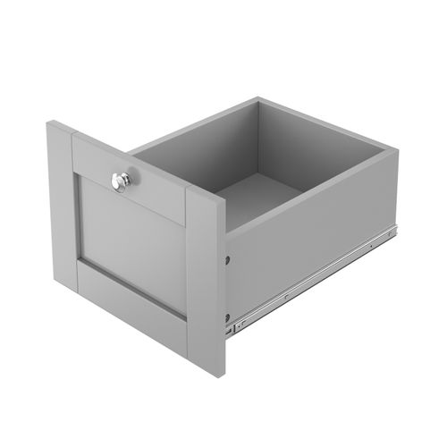Kitchen Island on Wheels, Rolling Storage Trolley w/ Drop Leaf, 3 Drawers, Grey — image 11