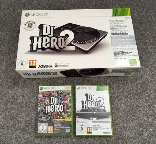 DJ Hero 2 Turntable Bundle w/ DJ Hero & DJ Hero 2 Games Xbox 360