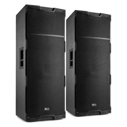 Pair of Dual 15" Passive DJ PA Speakers with Crossover Bi-Amp Switch - PDY2215