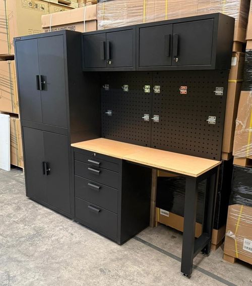 US PRO GARAGE STORAGE SYSTEM TOOL CHEST CABINET BOX BLACK FINANCE OPTIONS — image 1