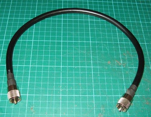 0.5 METER PATCH LEAD RG213U MIL COAX PL259 QUALITY PLUGS 50cm