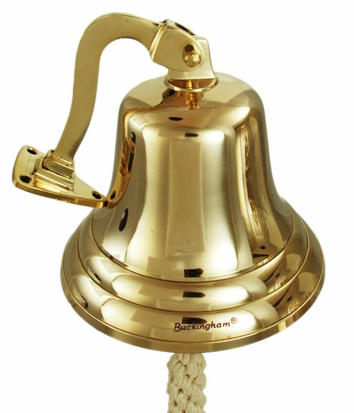 Traditional Solid Brass Hand Bell,Ship Bell Dinner Reception School Pub Bells UK — image 1