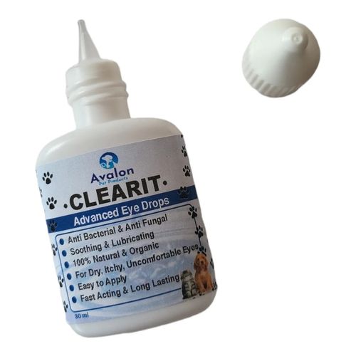 Pet Dog Cat Advanced Eye Drops Clearit 30ml 100% Organic Soothing Lubricating — image 2