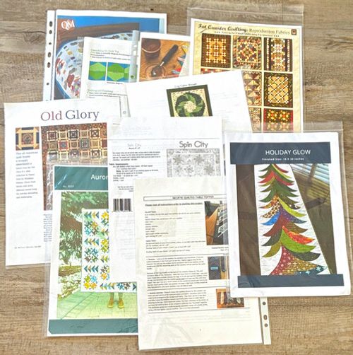10 Quilt Pattern, assorted sizes and themes 