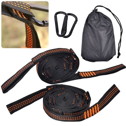 2PCS Heavy -Duty Hammock Straps Adjustable Tree Hanging Belt Outdoor Suspension — image 3