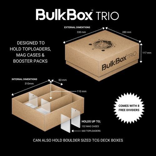 TCG storage box for Trading & Sports cards in Top Loaders BulkBox Set of 3 boxes — image 4