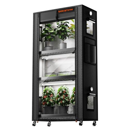 Spider Farmer Plant Stand With LED Grow Lights & Tent for Indoor Plant Seedling