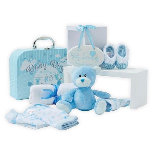 Baby Box Shop - Baby Boy Gift Set - Newborn Baby Shower Hamper, Baby Gift Box wi
