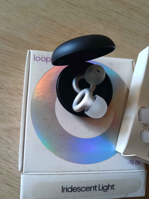 Loop Earplugs Iridescent Light Earplugs Official Genuine Silver rainbow sheen — image 3