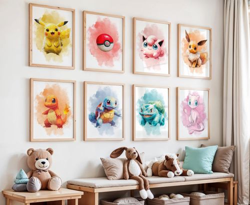 Pokémon Wall Art Prints, Boys Bedroom Posters, Kids Gaming Room Prints, Gaming — image 1