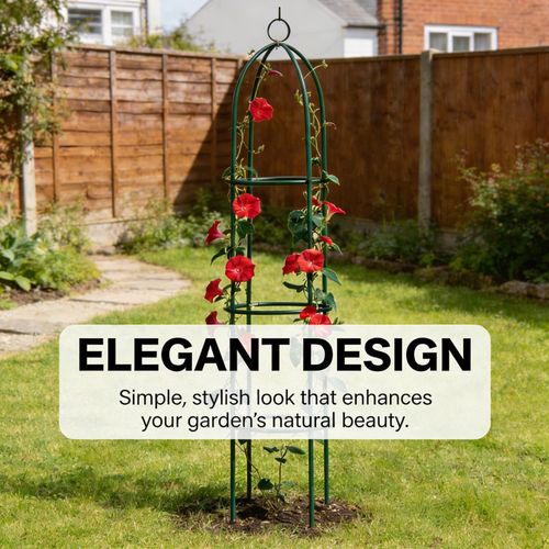 1.9m Outdoor Garden Metal Obelisk Climbing Plant Support Frame Trellis New — image 8