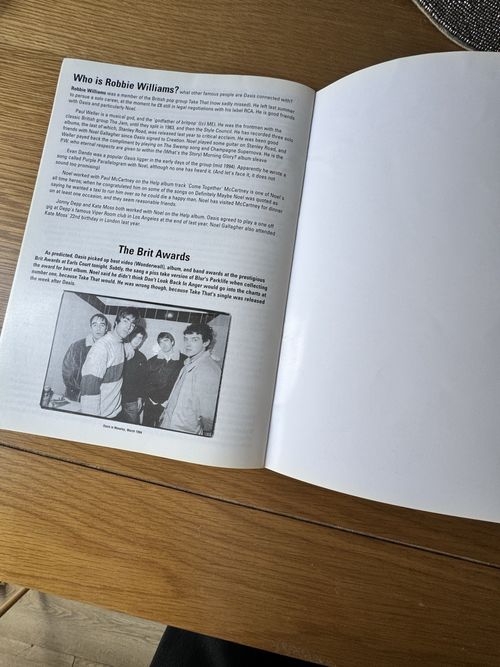 Oasis Original Summer 96 Tour Programme Booklet - Official Tour Programme — image 9