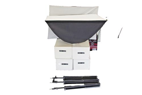 4x EME Digital 400 Studio Flash Lights 400Ws Softboxes Stands Lighting Kit — image 2