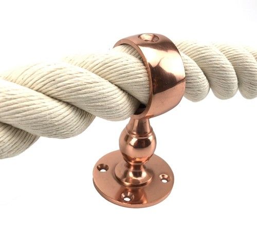 Natural Cotton Bannister Stair Handrail Ropes - Choose Diameter Length Fittings