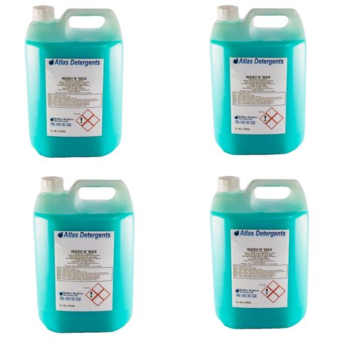Wash And Wax Super Triple Action Car Wash Shampoo & Wax Cleaning 4 x 5 Litre — image 1