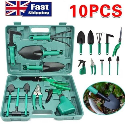 10pcs Gardening Tools Set Gift Garden Hand Tool Kit DIY Non Slip Ergonomic