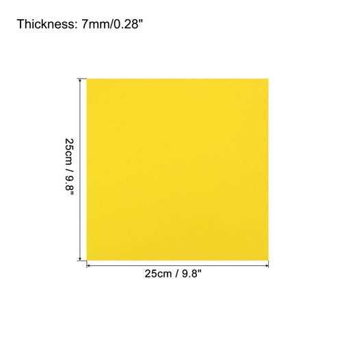 EVA Foam Sheets Yellow 9.8 Inch x 9.8 Inch 7mm Thick Crafts Foam Sheets 6Pcs — image 2