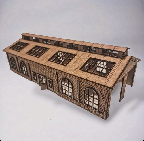 Laser Cut Model Railway Engine House kit - Scenery 1:76 OO gauge — image 1