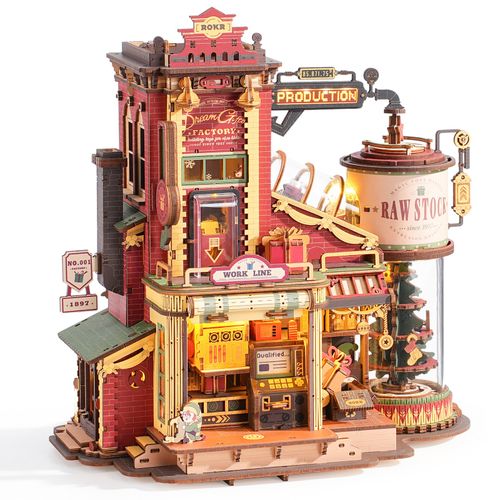 ROKR 3D Wooden Puzzle Music Box Dream Gift Factory DIY Model Kit for Adults Gift — image 3
