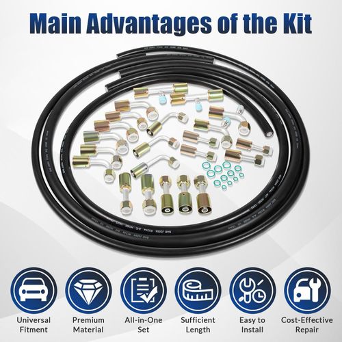 Air Conditioning Hose and Fitting Kit 6.5ft #6#8#10 AC Hoses for A/C AC.121.001 — image 6