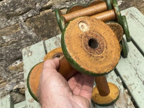 Vintage Bobbins , Antique Bobbins, Antique Spools,vintage Candle Sticks #6