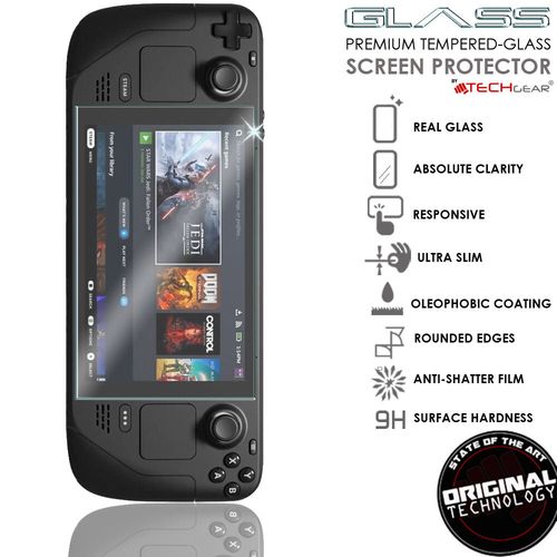 Genuine TECHGEAR TEMPERED GLASS Screen Protector for Steam Deck OLED /Steam Deck — image 2
