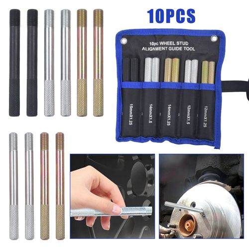 10Pcs M12 M14 Wheel Alignment Pin Wheel Hanger Pin Set Rim Stud Pin Guide Tool — image 4