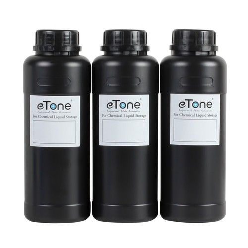 3x 500ml 0.5L Darkroom Film Negative Developing Chemical Storage Collect Bottles