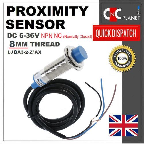 Inductive Proximity Sensor LJ8A3-2-Z/AX Metal Detecting NPN NC 3 Wire DC 6-36V 