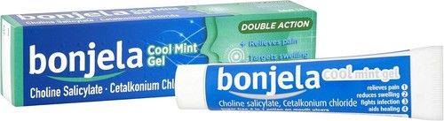 Bonjela Adult Gel 15g Mint Oral Pain Relief of Mouth Ulcers Cold Sores Dentures
