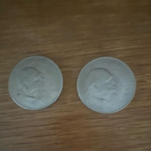 Pair of 1965 Winston Churchill Commemorative Crowns – British Coins